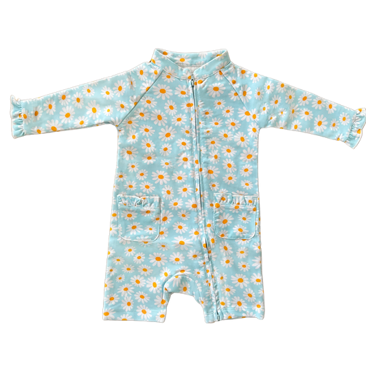 Shortie Eczema Friendly Daisy Flow Bamboo Swimsuit- Baby & Toddlers