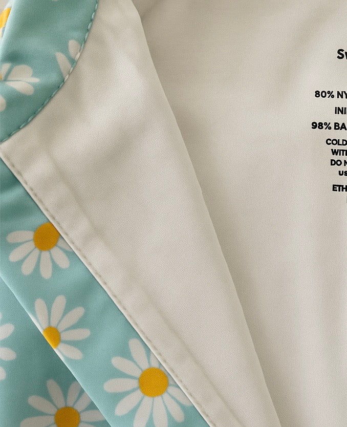 Shortie Eczema Friendly Daisy Flow Bamboo Swimsuit- Baby & Toddlers