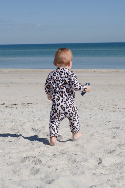 Eczema Friendly Savanna Leopard Bamboo Full Coverage Swimsuit - Kids, Toddlers & Babies