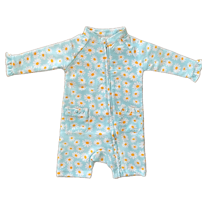 Shortie Eczema Friendly Daisy Flow Bamboo Swimsuit- Kids, Toddlers & Babies