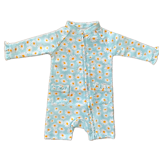 Shortie Eczema Friendly Daisy Flow Bamboo Swimsuit- Kids, Toddlers & Babies
