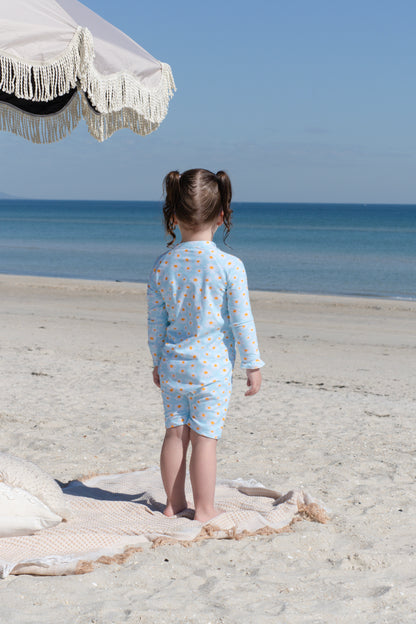 Shortie Eczema Friendly Daisy Flow Bamboo Swimsuit- Kids, Toddlers & Babies
