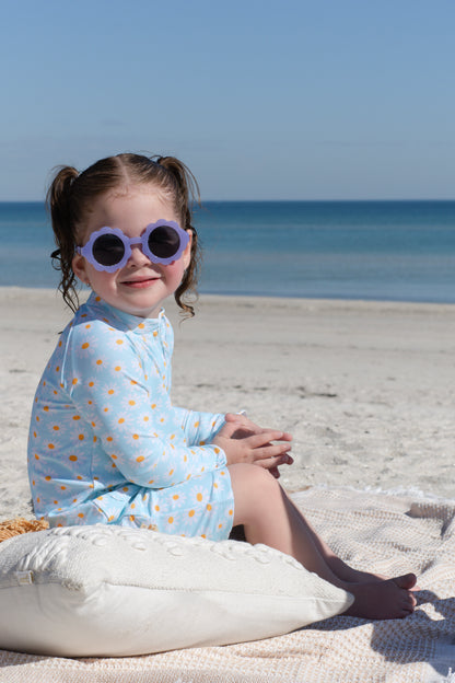 Shortie Eczema Friendly Daisy Flow Bamboo Swimsuit- Kids, Toddlers & Babies