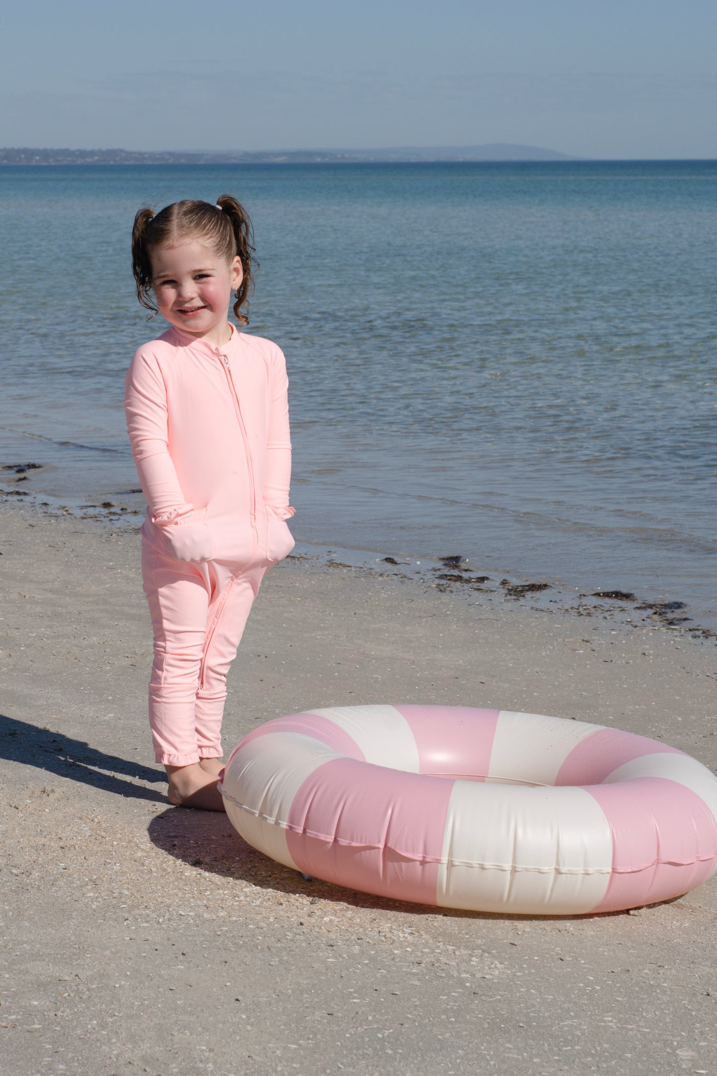 Eczema Friendly Pretty in Pink Bamboo Full Coverage Swimsuit - Kids, Toddlers & Babies