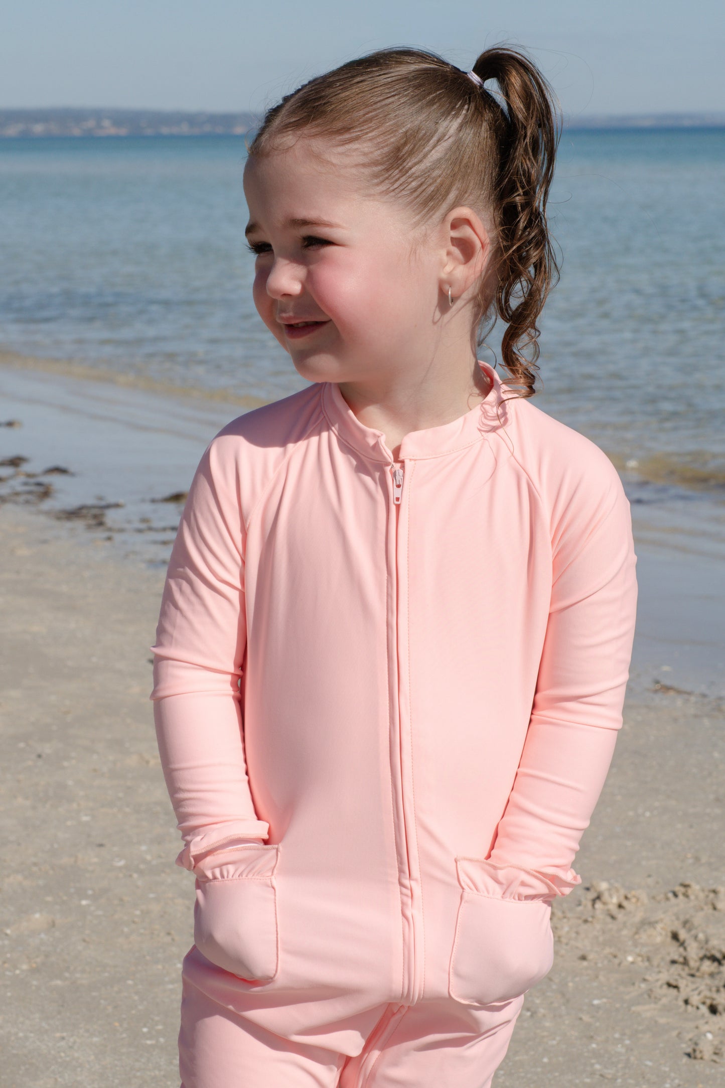 Eczema Friendly Pretty in Pink Bamboo Full Coverage Swimsuit - Kids, Toddlers & Babies