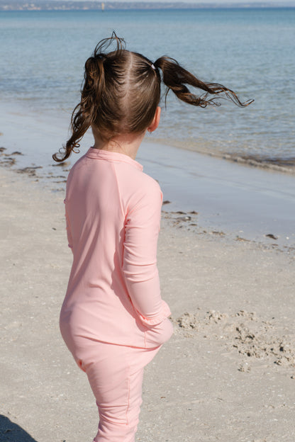 Eczema Friendly Pretty in Pink Bamboo Full Coverage Swimsuit - Kids, Toddlers & Babies
