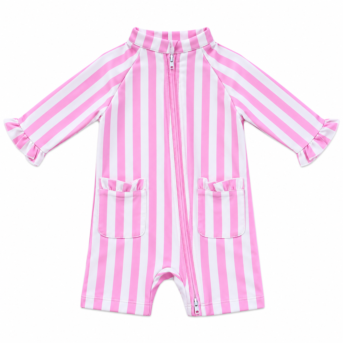 Shortie Eczema Friendly Candy Stripes Bamboo Swimsuit - Kids, Toddlers & Babies